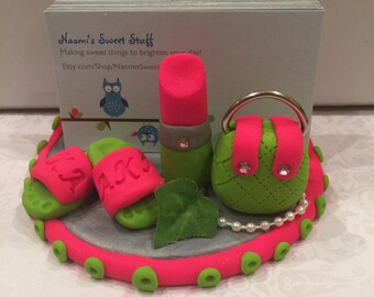 Custom business card holder,AKA,sorority business card holder,cell phone holder,gift card holder,ooak business card holder,unique,savvy