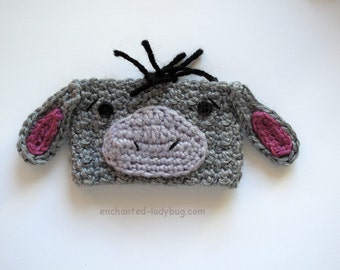 Crochet Eeyore Coffee Cup Cozy