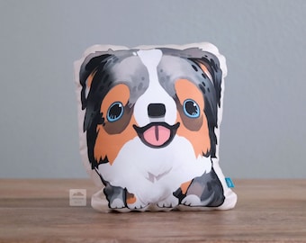 Blue Merle Australian Shepherd Pillow