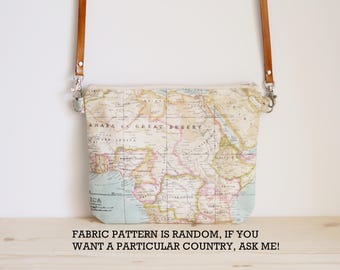 Map bag, world map crossbody bag, map, women bag, map purse, map gifts, worldmap bag- Mapamundi