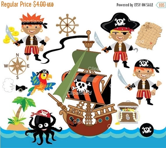 ON SALE INSTANT Download. Pirates clip art. Cp_25. by clipartland