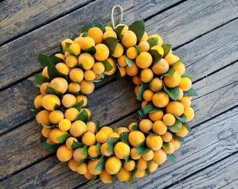 Wreath, Citrus Wreath, Sugared Orange Wreath, Christmas Wreath