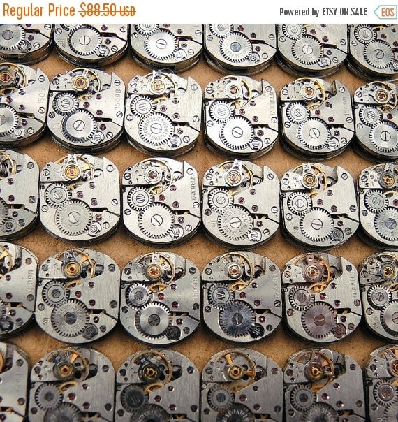 Small watch movements Cuff link supplies- set of 30 - c108 by VintageUSSR steampunk buy now online