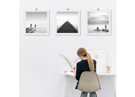 Bathroom Zen Art triptych wall art triptych black and white art for bathroom Bathroom Zen Art triptych wall art triptych black and white art for bathroom