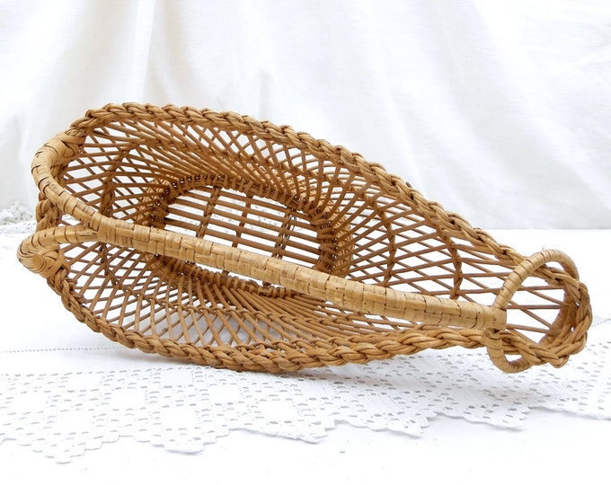 Vintage French Woven Cane Wood Wine Bottle Basket, Bottle Holder, French Country Decor, Dinning, Dinner, Mediterranean, Retro , Midcentury Vintage French Woven Cane Wood Wine Bottle Basket, Bottle Holder, French Country Decor, Dinning, Dinner, Mediterranean, Retro , Midcentury