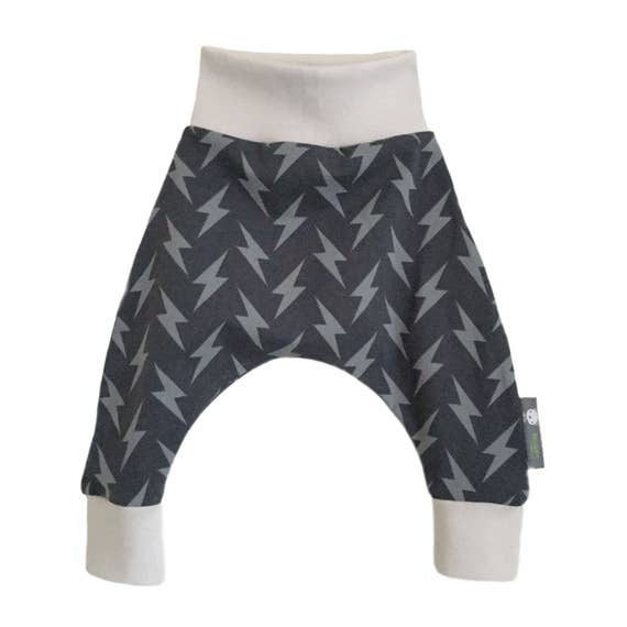 Baby HAREM Pants Relaxed Trousers in Grey or Blue LIGHTNING