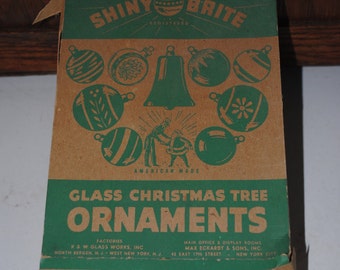 Vintage Shiny Brite Glass Christmas Ornaments