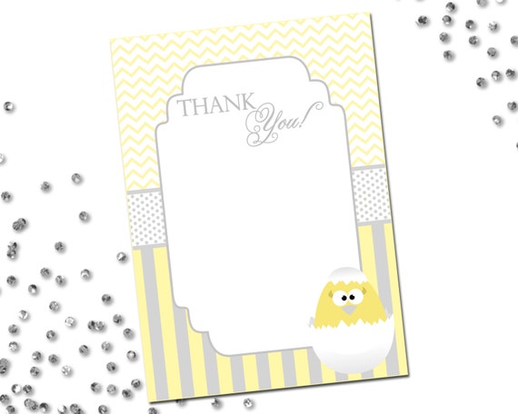 Thank You Note - About to Hatch - Easter Theme - Grey and ...
