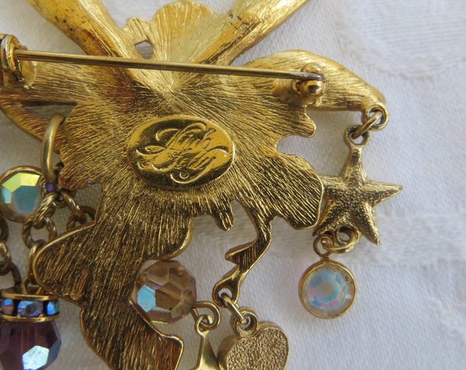 Vintage Kirks Folly Fairy Brooch, Celestial Nymph Pin, Fairy Garden Fairies, Kirks Folly Jewelry