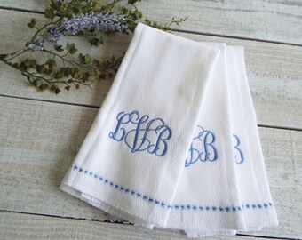 Monogram Burp Cloth - Set of 3