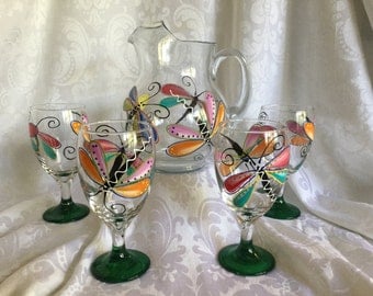 Dragonfly 5 Piece Pitcher Set
