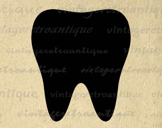 Printable Image Tooth Download Tooth Icon Graphic Dental Dentist Toothcare Digital Antique Clip Art Jpg Png Eps HQ 300dpi No.4409