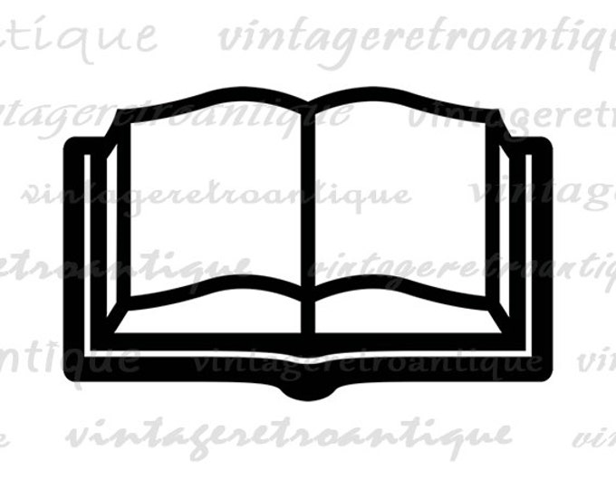 Book Digital Image Download Education School Reading Learning Printable Graphic Vintage Clip Art Jpg Png Eps HQ 300dpi No.4341