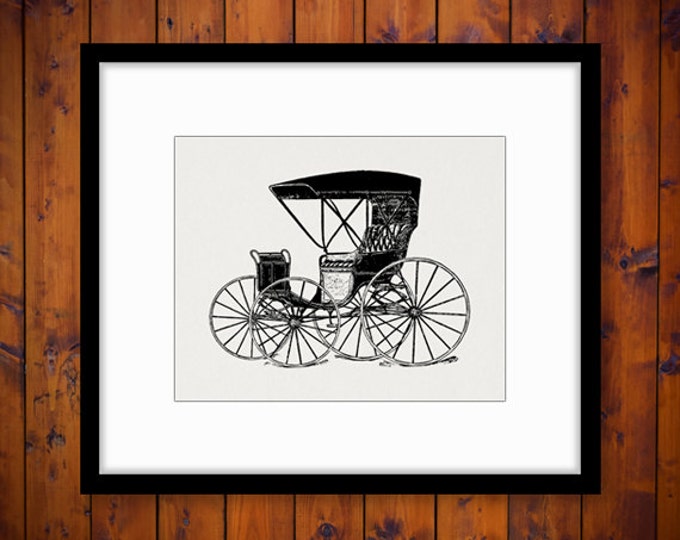 Carriage Wagon Digital Image Graphic Antique Car Printable Download Vintage Clip Art Jpg Png Eps HQ 300dpi No.1432