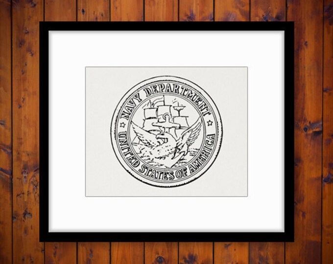 Digital Printable United States Navy Seal Download Graphic Image Vintage Clip Art for Transfers Making Prints etc HQ 300dpi No.2832