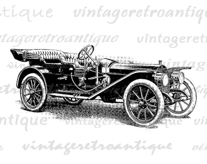 Printable Image Antique Car Graphic Automobile Auto Download Digital Vintage Clip Art Jpg Png Eps 18x18 HQ 300dpi No.3499