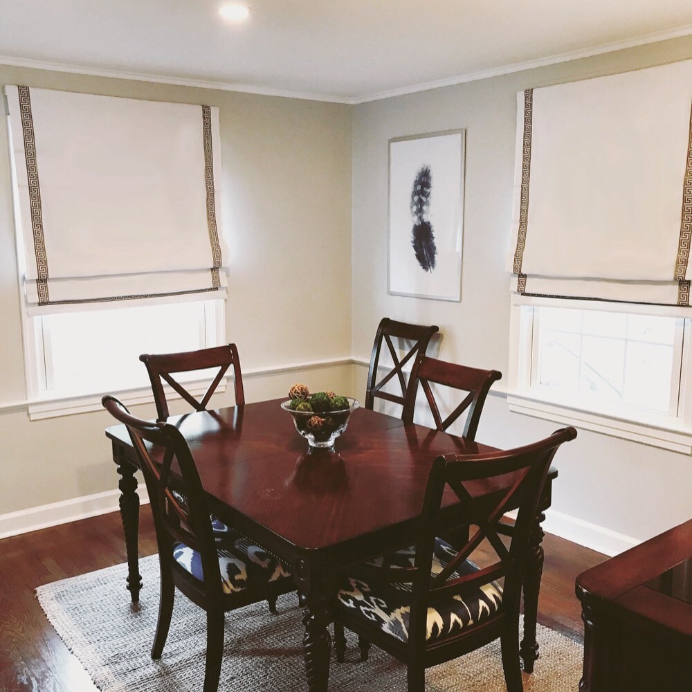 Custom Roman Shades Window Treatments & by SewLovelybyKelly