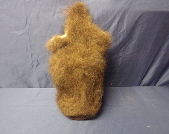 1 Bull buffalo bison Scrotum Bag real animal fur nut sack part purse man cave taxidermy ball gag gift craft supplies