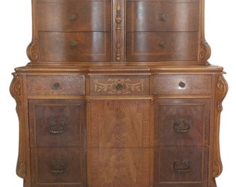 Fine Antique Walnut French Chest of Drawers 54"H, PA4711, Shipping Is Not Free!!!