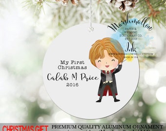 Christmas Ornament, Boy Ornament, Harry Potter Ornament, 1st Christmas Ornament, Personalized Ornament, Christmas Gift, Christmas Decor