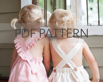 Melbourne Romper PDF, boy romper pattern, girl romper pdf, romper pdf, kids sewing patterns, sewing pdf, kid romper, toddler romper pdf