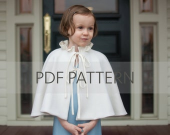 Constance Cape PDF, girl cape pattern, winter coat pdf, cape pdf, girl pattern, sewing pdf, girl coat pattern,wedding cape pdf,cape pattern