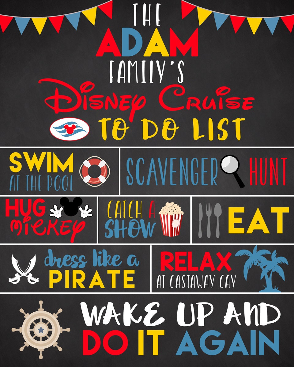 PRINTABLE Disney Cruise Door Sign DIY Disney Cruise Door