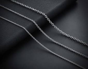 Stainless Steel Chain, Bulk Chain, Jewelry Making Chain, Fine Chain, O Links, Hypoallergenic, 2-3mm Links, Lot Size 18 to 30 inch,