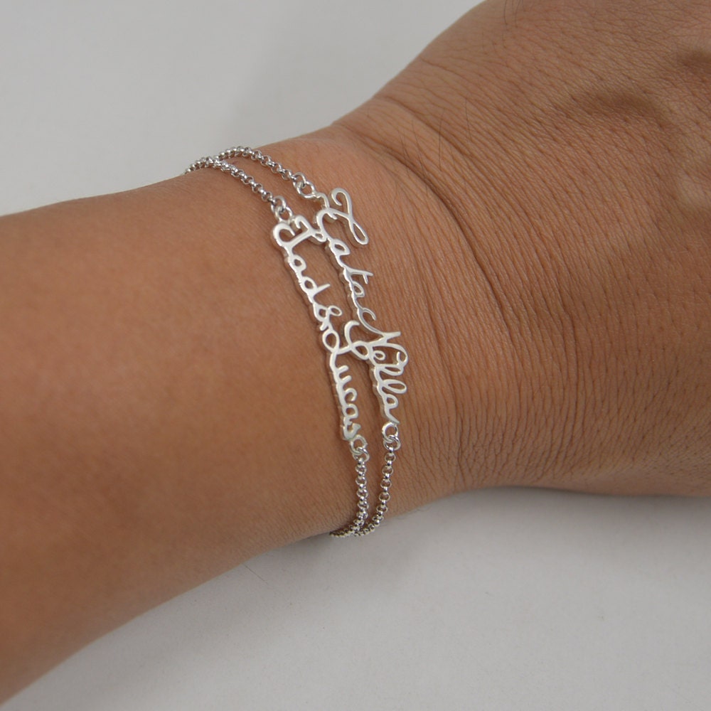Signature braceletPersonalized signature jewelrysterling