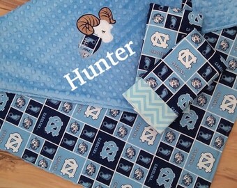 NC Tarheels Baby Blanket Set
