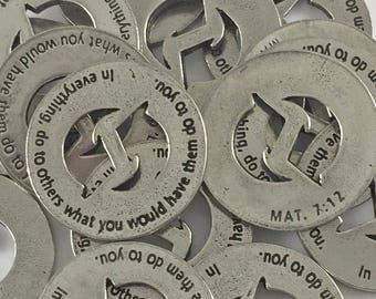 In Everything, do to others Mat 7:12 Scripture Coin - Set of 100 - FREE USA shipping