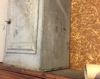 Early 1900s Galvanized TIN Bread & Pie CABINET SAFE