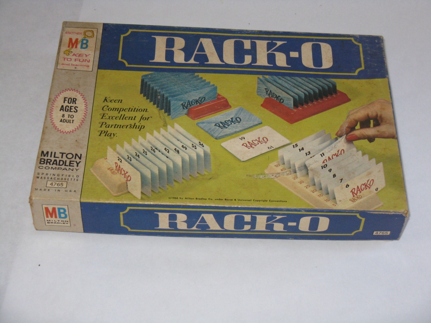 Vintage RackO card game Milton Bradley 1966