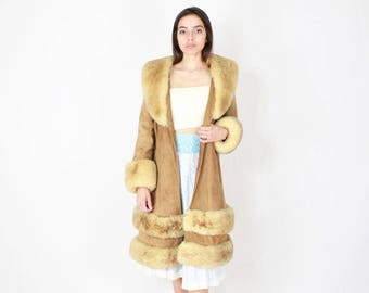 70's Sheepskin Coat // Fur Coat, Fur Jacket, Plush Jacket, Animal Fur, sheep Jacket, suede, Bohmeian Jacket
