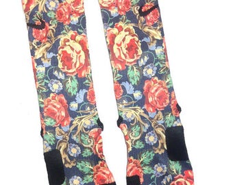 Floral Custom Nike Elite Socks