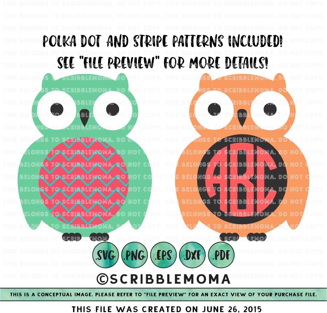 Download Owl Monogram svg for Cricut Monogram svg Owl Cricut svg Owl