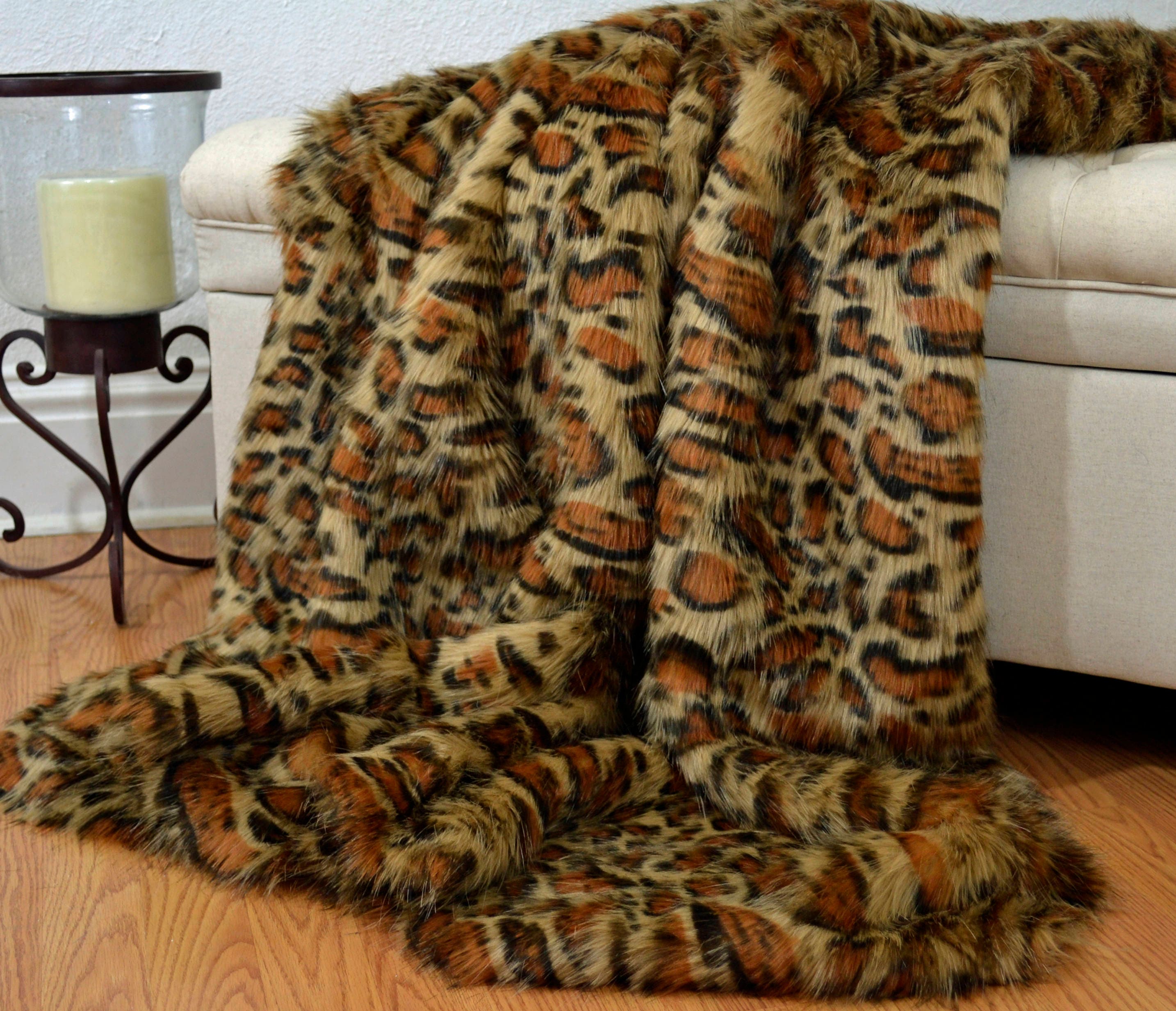 leopard fuzzy blanket