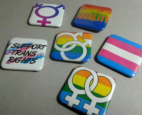 Transgender Pride Buttons Custom Pins Lesbian T Badge