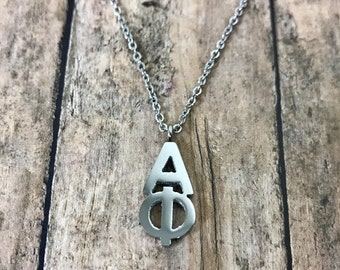 Alpha Phi Sorority Letter Necklace | Sorority Necklace | Sorority Lavalier | Alpha Phi Lavalier | Alpha Phi Necklace | Alpha Phi Jewelry