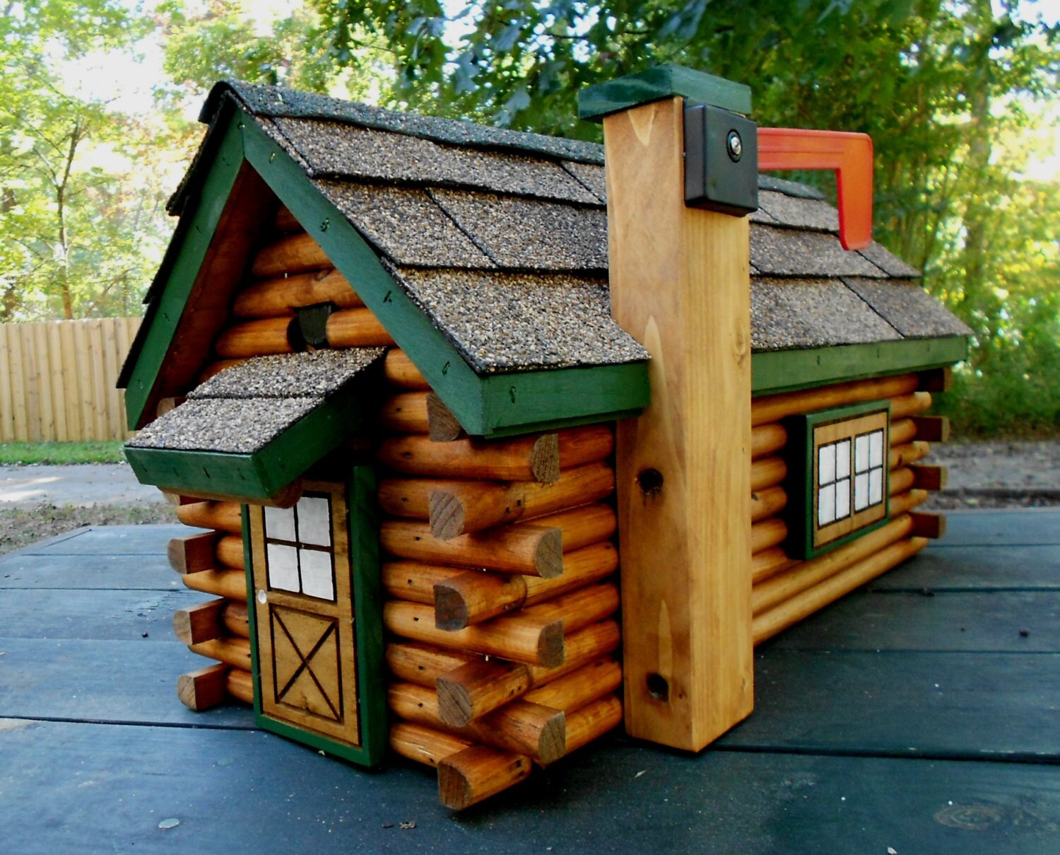 Log Cabin Mailbox Handmade log home Handcrafted mailbox