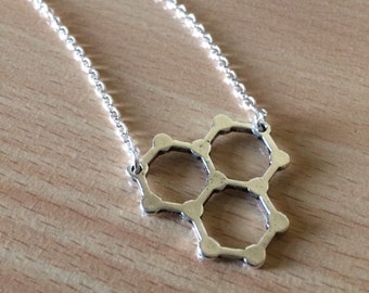 Water Molecule Pendant Necklace Science Jewellery Chemistry Necklace Water Molecule Symbol Pendant H2O Symbol
