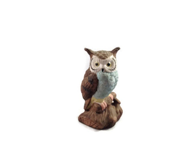 Collectible Enesco Owl Figurine Vintage 1970s - Vintage Owl Figurine - Kitschy Owl,
