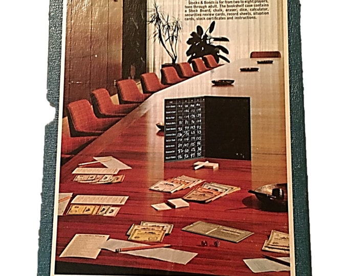 Vintage Stock Market 3M Bookshelf Game Complete Game | Original Stocks & Bonds | Finance Game | Adult Board Game Unique Gift Gift for Him
