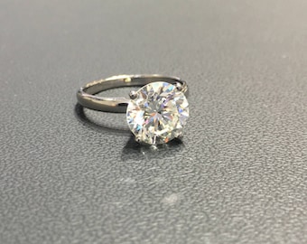 3 Carat Solitaire Diamond Engagement Ring, Diamond Engagement Ring, 18K White Gold Ring, Diamond Gold Ring FREE SHIPPING