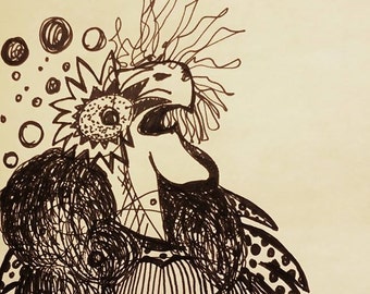 Custom, one of a kind, surprise monster drawing