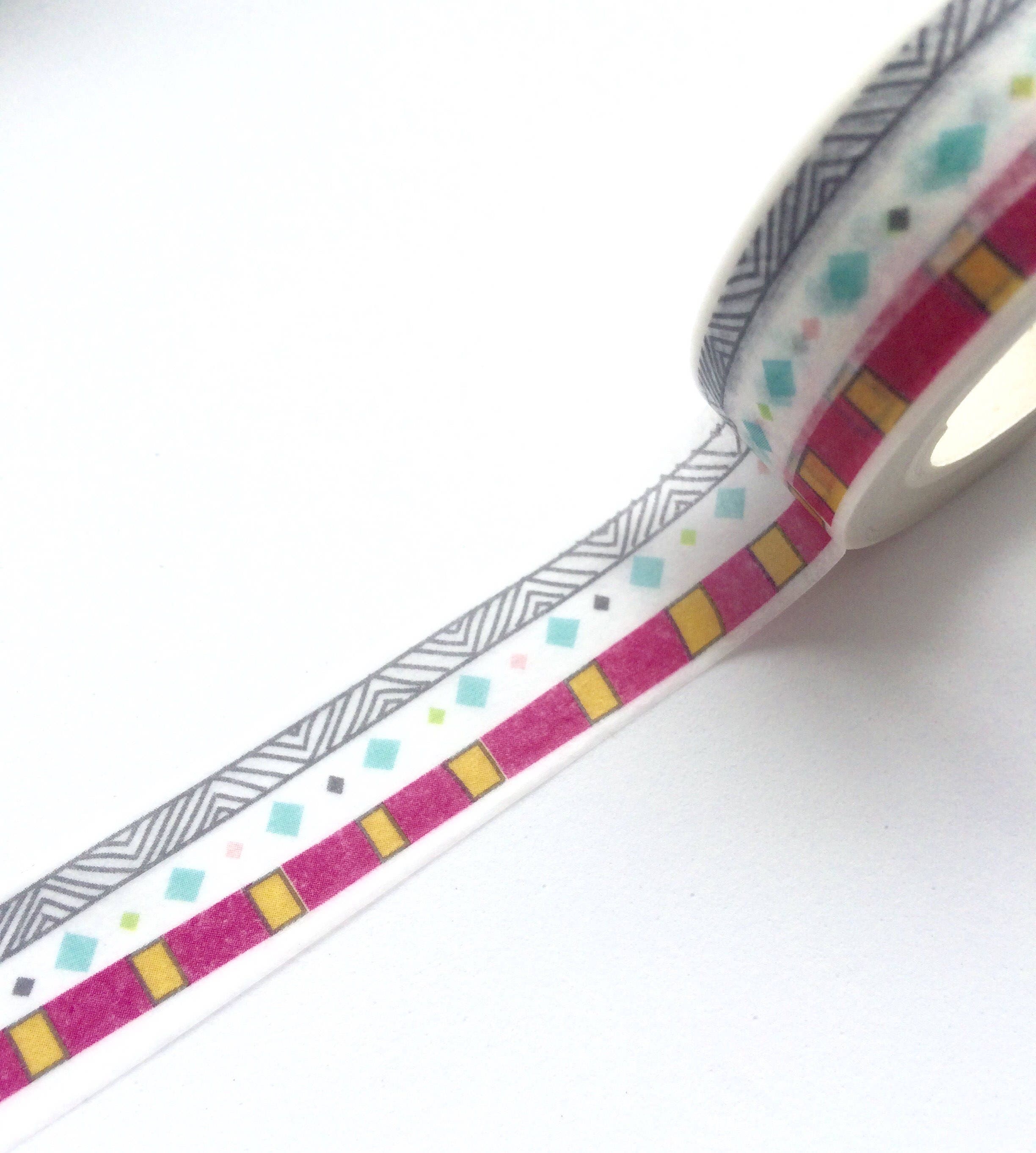 Shapes Geometric Washi Tape 15mm x 10m from Cwlcrafts on Etsy Studio