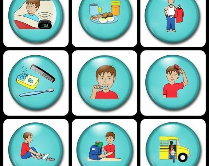 Autism Daily Routine - Asphyxia Picture Schedule - Montessori - Learning Games - ESL - Speech Teacher - Life Skills - Goals