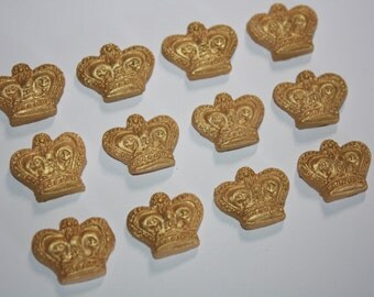 Gold Fondant Crown Fondant Crown Edible Fondant Crown Fondant Princess Crown