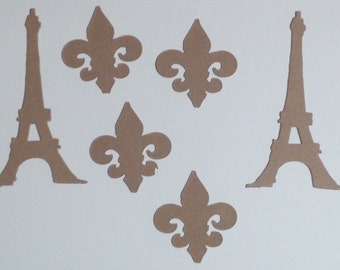 Eiffel Tower and Fleur de Lis Die Cuts - Tim Holtz