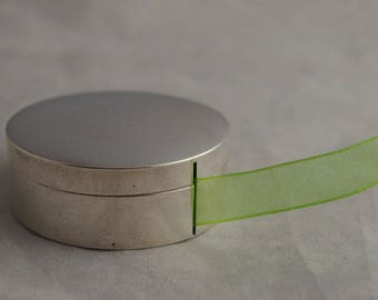 Rare Vintage Sterling Silver Ribbon Box